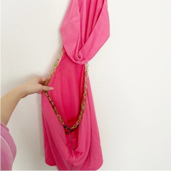 Dundas x Revolve Nyx Mini Chain Dress Pink Size Small NWT - Picture 3 of 8